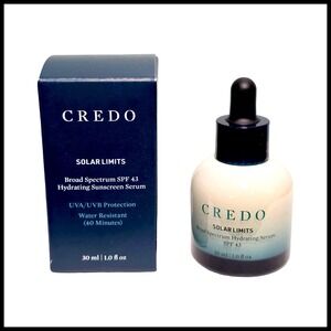 Credo Solar Limits Broad Spectrum SPF 43 Hydrating Sunscreen Serum 30ml 1oz NEW